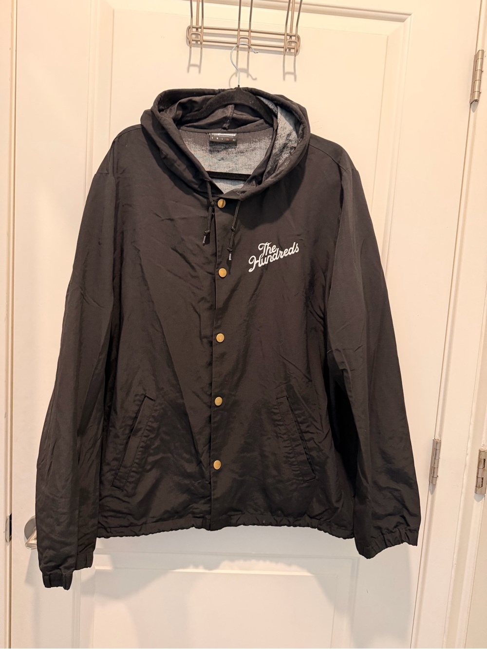 The Hundreds Men's Black Hooded Coaches Jacket
Size XL
